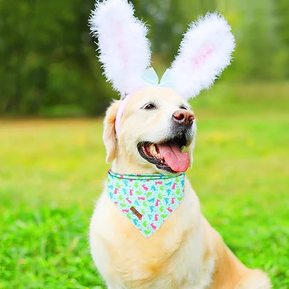 lionet paws Easter Bunny Egg Dog Bandana - Image 4