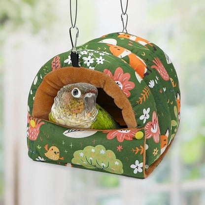 Wontee Bird Nest House Winter Warm Snuggle Hut Bird Bed Hanging Hammock - Image 5
