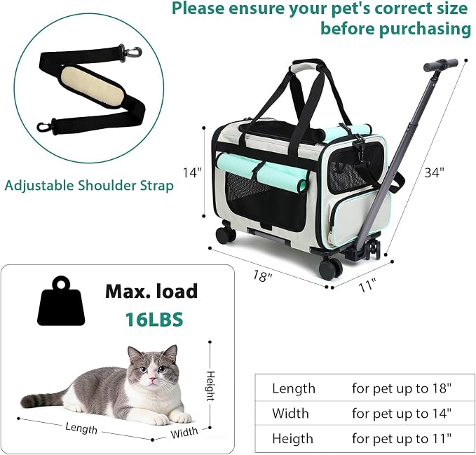 Expandable Pet Carrier with Wheels - Image 4