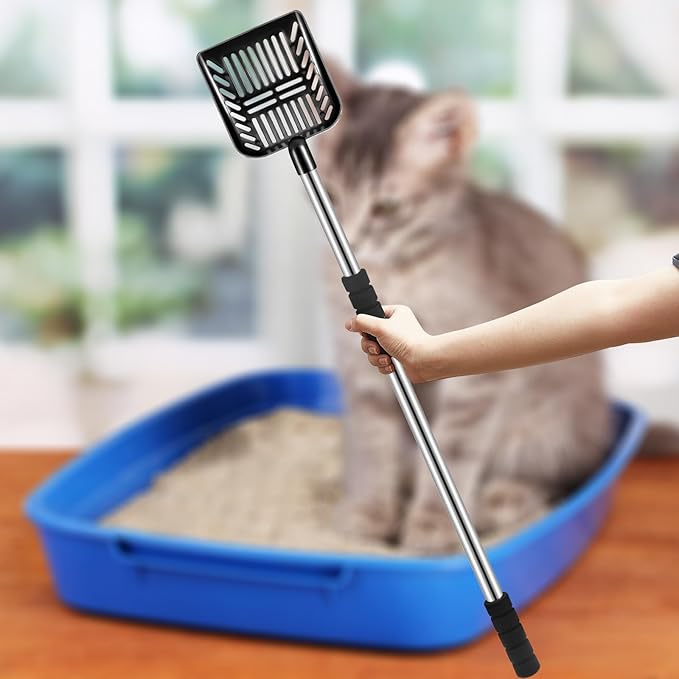 Hortsun 32 Inch Cat Litter Scooper Metal Long Handle - Image 4