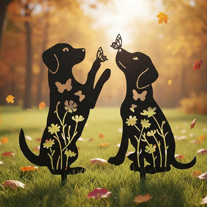 Metal Dog Garden Decor for Outside 2 Pack, Pet Yard Art, Weather Resistant - Image 7