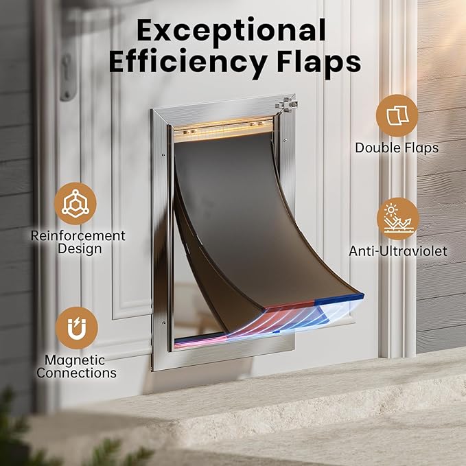 All Aluminum Dog Door, Rust Proof Heavy Duty Large Dog Door - Image 3