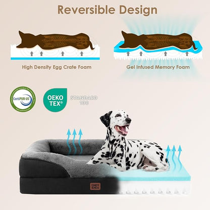EHEYCIGA Orthopedic Dog Bed for Large Sized Dog, Waterproof Liner & Washable - Image 3