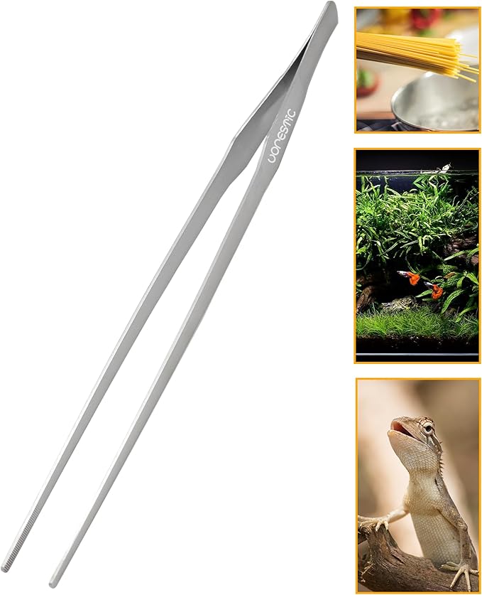 VORESTIC Straight Aquarium Tweezers 15 Inch, Stainless Steel Long Tweezers by VORESTIC
