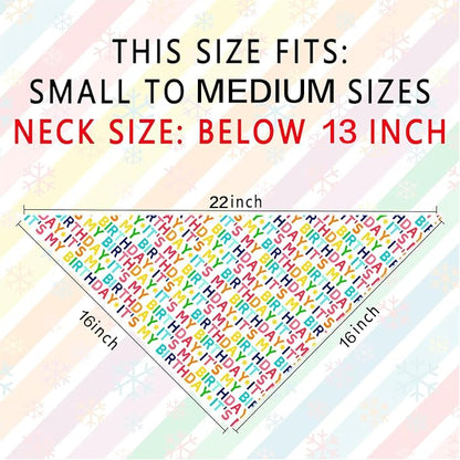 Birthday Dog Bandanas 1 Pack, Colorful It's My Birthday Dog Scarfs - Image 2