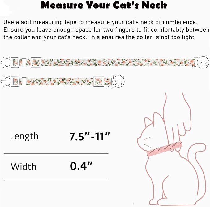 2 Pack Cotton Breakaway Cat Collars Set - Image 7