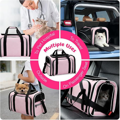 Double Expandable Cat Carrier, Airline Approved Soft-Sided Pet Travel Carrier - Image 8
