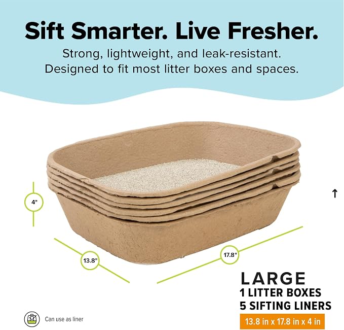 Kitty Sift Disposable Sifting Cat Litter Box Large, Durable and Portable - Image 3