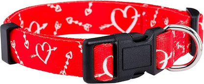 Native Pup Valentine’s Dog Collar- Valentines Day Pet Collars- Valentine Girly by NativePup