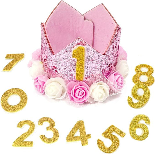 Pet Crown Dog Birthday Hat Reusable Birthday Party Crown Girl Cat Doggie by RIMOBUL