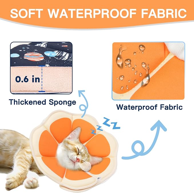 Cat Cone Collar Soft, Waterproof Cat Recovery Collar After Surgery, Adjustable - Image 6