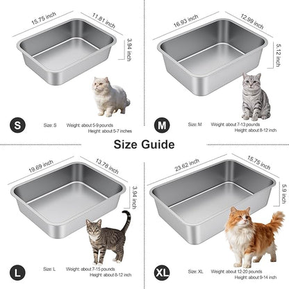 X-Large Stainless Steel Litter Box - Image 8