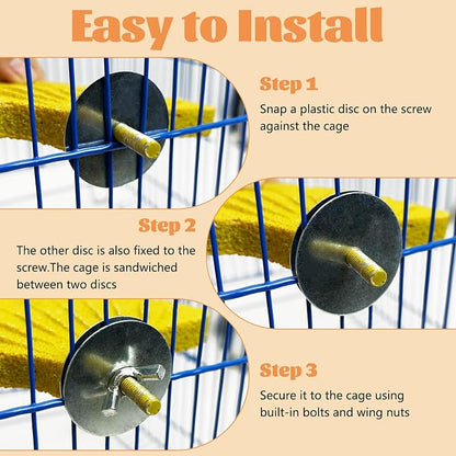 3 Pcs Parrot Perch Resin Bird Beak Grinding Stone Leaf Shape Perch Stand Foot - Image 4