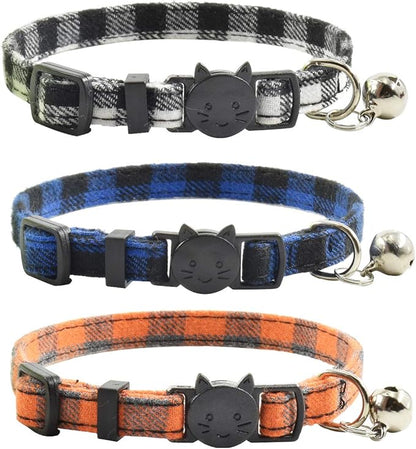 Breakaway cat Collars with Bell, Durable & Safe Cute Kitten Collars Safety by XPangle