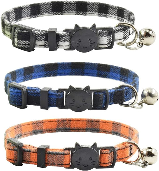 Breakaway cat Collars with Bell, Durable & Safe Cute Kitten Collars Safety by XPangle