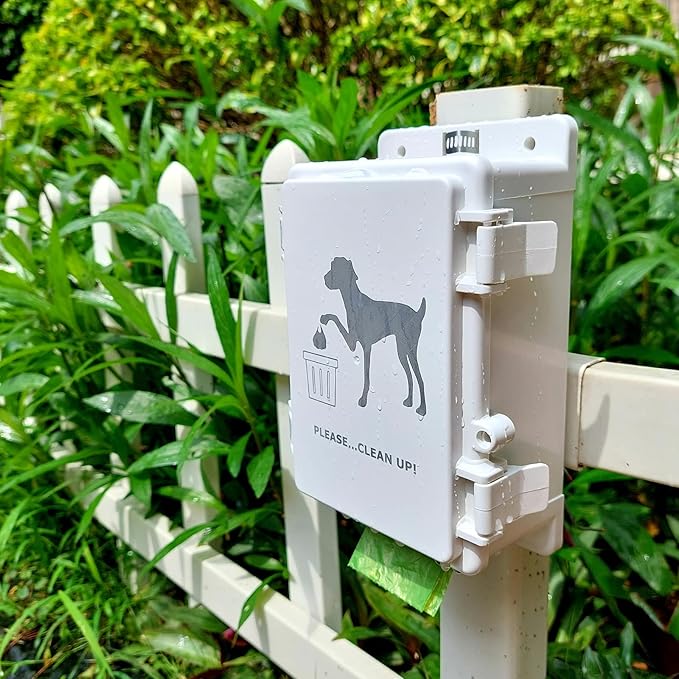 Dog Poop Bag Dispenser Wall Mounted Waterproof Outdoor Pet Waste Bags Dispenser - Image 7