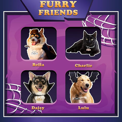Bat Dog Tag, Halloween Personalized Dog Tags - Image 4