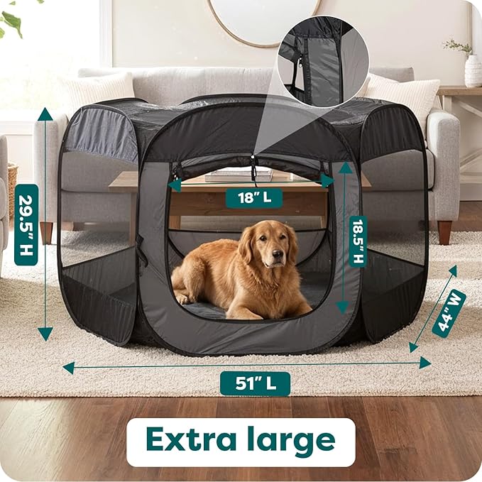 FurHaven Portable Pet Playpen for Dogs & Cats, Extra Large Indoor Kitten Playpen - Image 3
