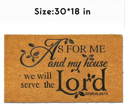 Coir Door Mat Outdoor Mats For Home Entrance, As FOR ME and My House We Will - Image 6
