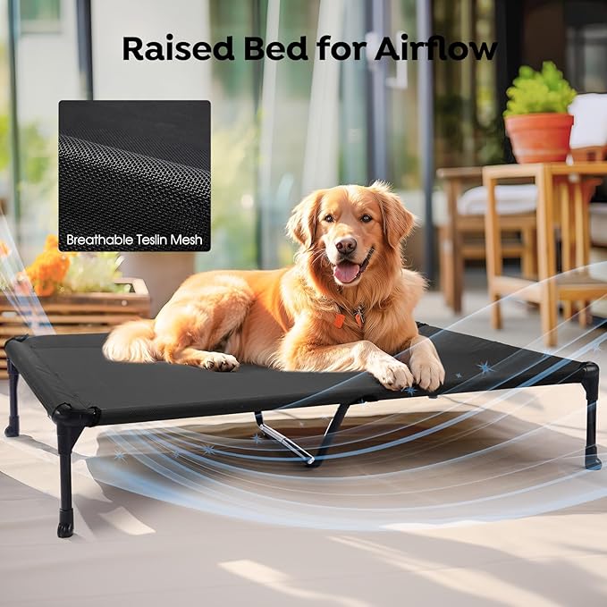 Veehoo Orthopedic Elevated Dog Bed + Removable Fluffy Pillow-Top Mat, Plush - Image 6