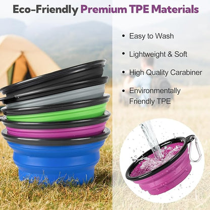 Collapsible Dog Bowl 2 Pack, Dog Water Bowls - Image 5