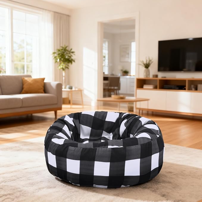 Round Dog Bed Cover Washable Elastic Edged Pet Bed Protector - Image 6