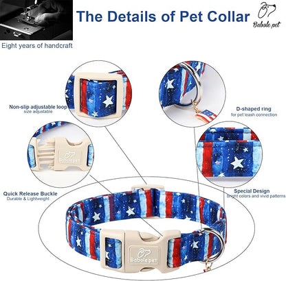 4th of July Dog Collar, Stars & Stripes Patriotic Dog Collars - Image 4