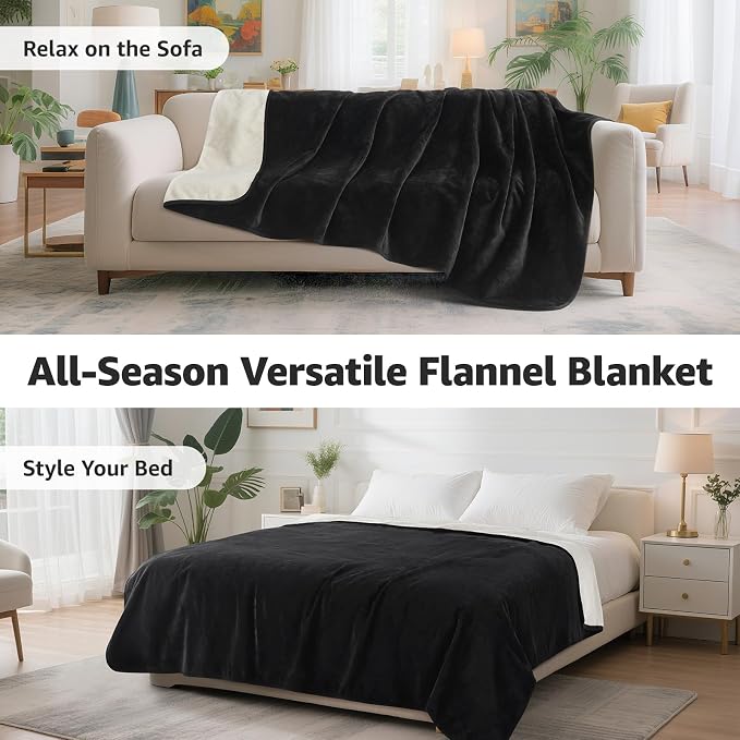 LOOBANI Waterproof Blanket for Bed: Reversible Soft Flannel Twin Bed Blanket - Image 9