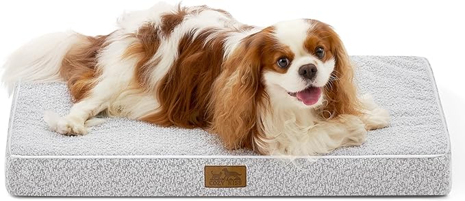 Dog Crate Bed for Small Size Dogs, Rectangular Orthopedic Cat Beds, Foam by COZYKISS