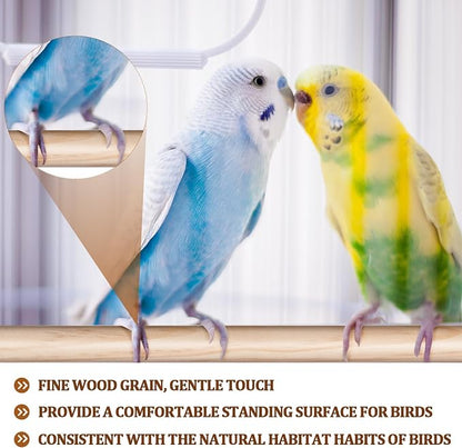 Sintuff 8 Pcs Bird Perches for Cage Accessories, Wooden Perch Rods Replacement - Image 4