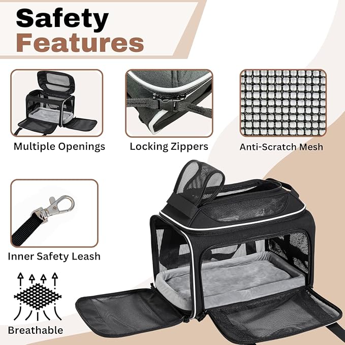 Airline Approved Top-Expanding Pet Carrier on Wheels- Rolling Carrier- Designed - Image 4