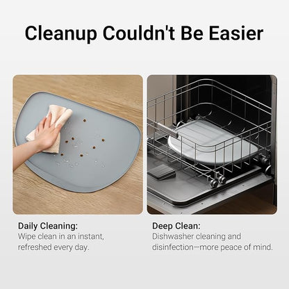 DownyPaws Cat Food Mats for Floors Waterproof, BPA Free Silicone Pet Feeding Mat - Image 9