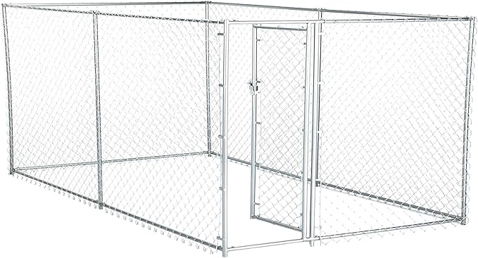 Lucky Dog Heavy Duty Outdoor Galvanized Chain Link Dog Kennel Enclosure - Image 6