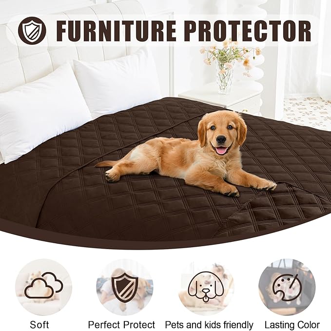 Smiry Waterproof Dog Bed Cover Blanket 68x82, Soft Reversible Pet Blanket - Image 8