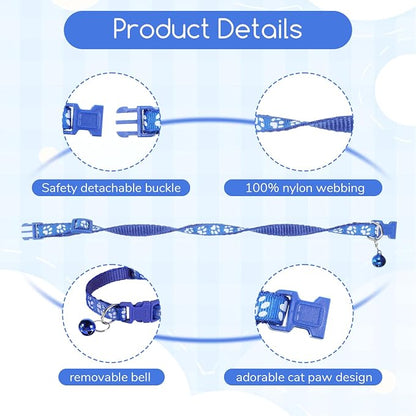 6 Pcs Collar for Cats, Breakaway Cat Collars Reflective Safety Kitten Collar - Image 3
