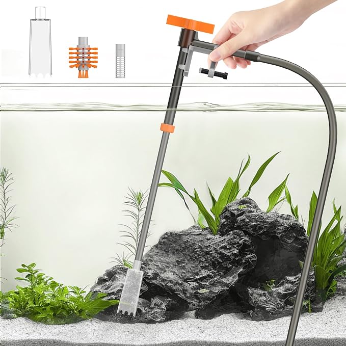 Pawfly 3-in-1 Aquarium Water Changer, Gravel Cleaner & Tank Brush – Fish Tank by Pawfly