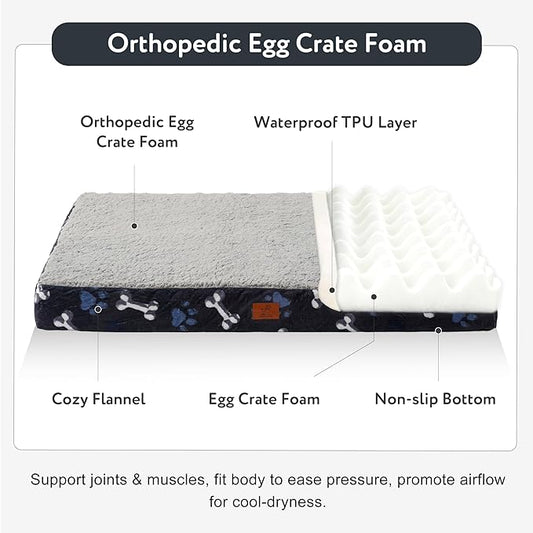 Waterproof Orthopedic Dog Bed for Extra Large Dogs 41x27x4 Inch - Image 2