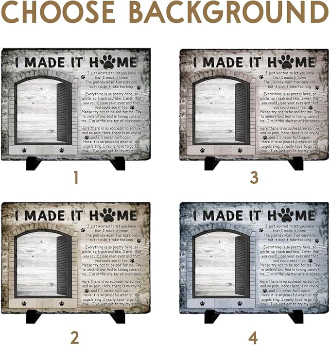 Personalized Polychromatic Rock Plaque: 'I Made It Home' - Image 3