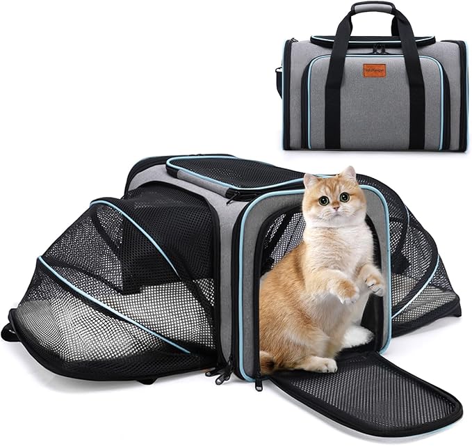 Expandable Pet Carrier, Airline Approved Soft-Sided Cat Dog Travel Bag by Unknown