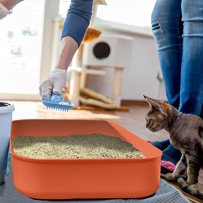 Small Litter Box, Plastic Kitten Litter Box, 13.9 x 9.8 x 3 Inch Open Litter Box - Image 6