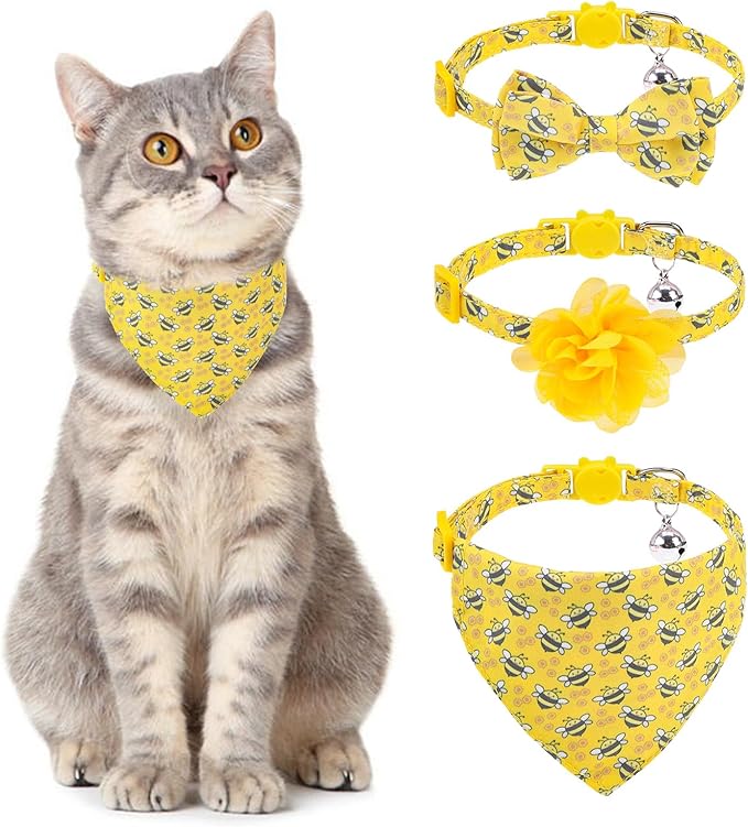 Breakaway Cat Collars with Bell & Cute Pendants by VKPETFR