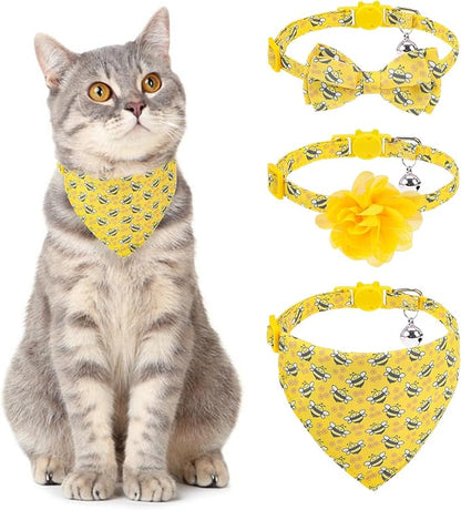 Breakaway Cat Collars with Bell & Cute Pendants by VKPETFR