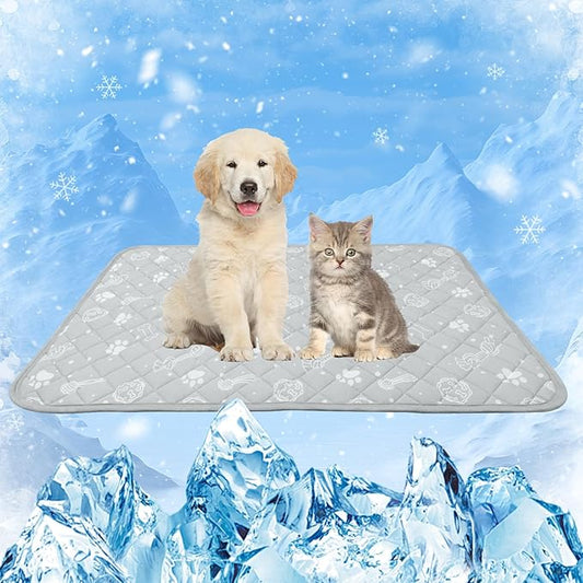 MH MYLUNE HOME Dog/Cat Cooling Mat, Arc-Chill Cooling Fiber & Endothermic Color by MHMYLUNEHOME
