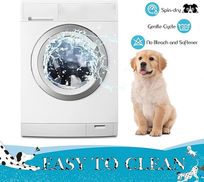 Round Dog Bed Cover Washable Elastic Edged Pet Bed Protector - Image 7