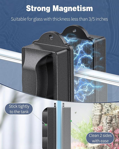Pawfly Aquarium Magnetic Brush Fish Tank Glass Cleaner 4 Inch, Mini Stain - Image 2
