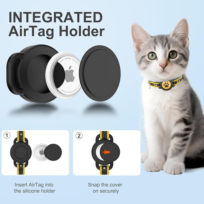 Airtag Cat Collar Breakaway, Reflective Cat Collar - Image 7