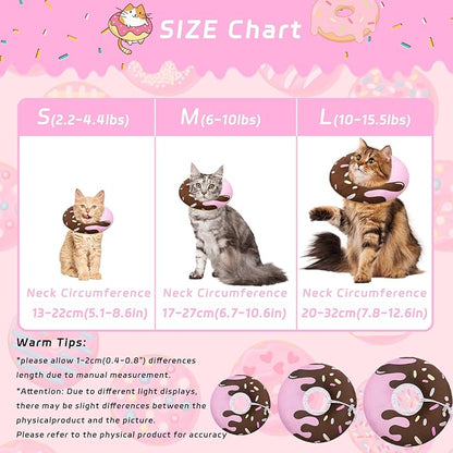 Cat Cone Collar Soft, Adjustable Cat Recovery Collar Kitten Cones to Stop - Image 2
