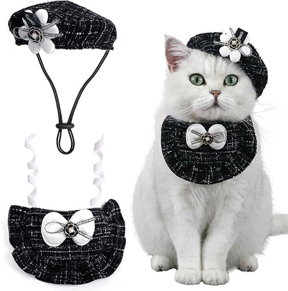 HOWWFALY 2PCS Cat Beret Hat by HOWWFALY