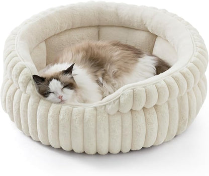 Bedsure ComfyFleece™ Cat Bed, Washable Round Cute Cat Beds by BEDSURE