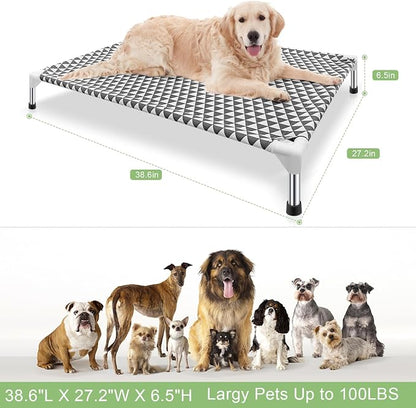 Elevated Outdoor Dog Bed, Large Size, Cotton Material, Non-Slip Feet, Fits up - Image 8